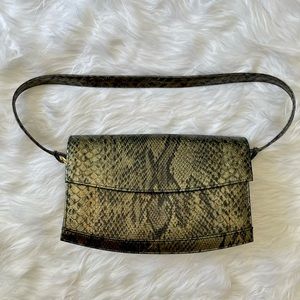 Purse faux snake skin metallic